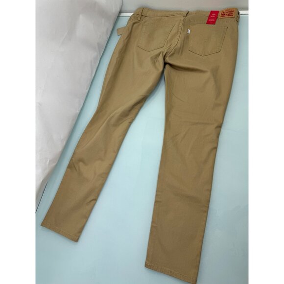 Levis 711 Skinny Women's Jeans Size 16 M 33X30 Beige Mid Rise Soft Touch Stretch - Picture 4 of 16